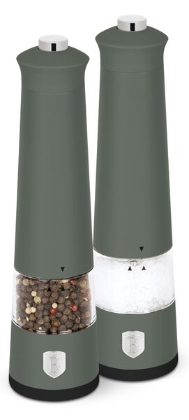 Mlýnek na pepř a sůl elektrický sada 2 ks Matte Green Collection
