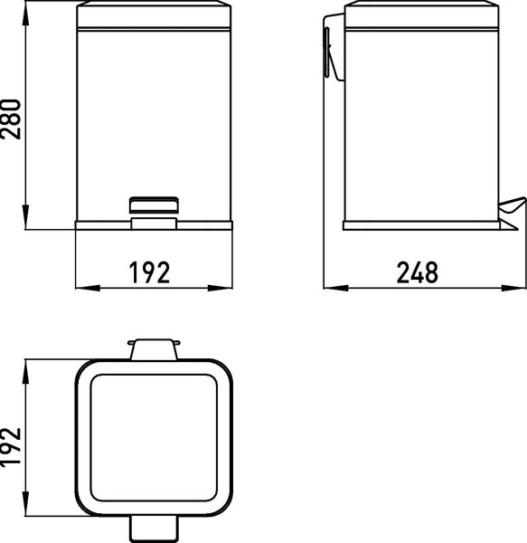 Emco System 2 - Nerezový odpadkový koš, chrom 355300005