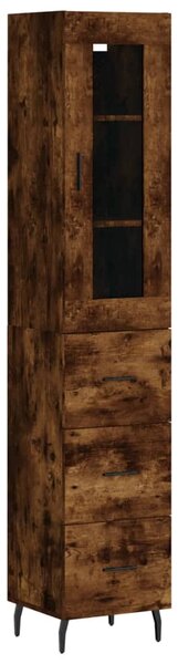 Skříň highboard kouřový dub 34,5 x 34 x 180 cm kompozitní dřevo 3199254