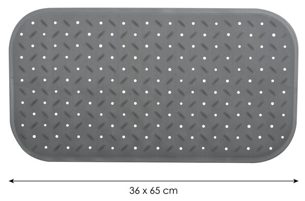 MSV protiskluzová podložka do vany CLASS Premium, šedá, SBS kaučuk, 36 x 65 cm