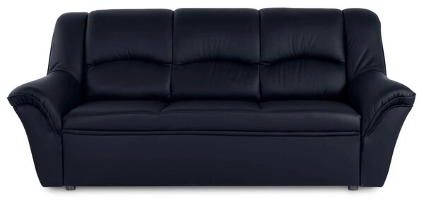 Kožená pohovka 3 DUBAJ LUX, tm. modrá (K-58)