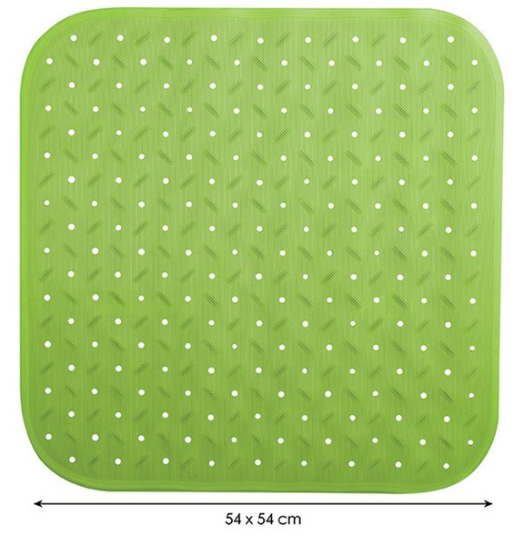 MSV protiskluzová podložka do sprchy CLASS Premium, zelená, SBS kaučuk, 54 x 54 cm