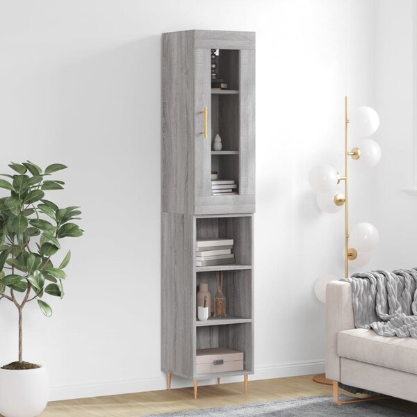 Skříň highboard šedá sonoma 34,5 x 34 x 180 cm kompozitní dřevo 3199359