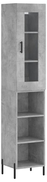 Skříň highboard betonově šedá 34,5x34x180 cm kompozitní dřevo 3199373