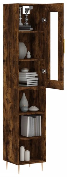Skříň highboard kouřový dub 34,5 x 34 x 180 cm kompozitní dřevo 3199358