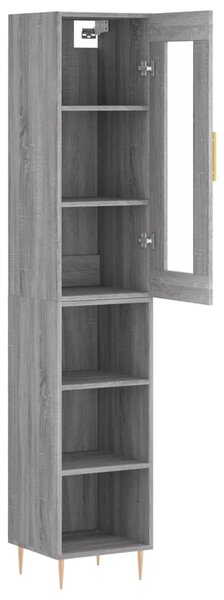 Skříň highboard šedá sonoma 34,5 x 34 x 180 cm kompozitní dřevo 3199359