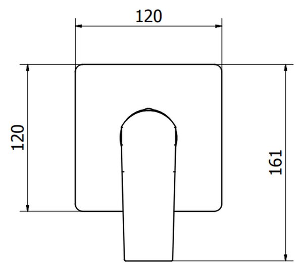 Teorema Merida - Sprchová baterie pod omítku - komplet, chrom 8Q000