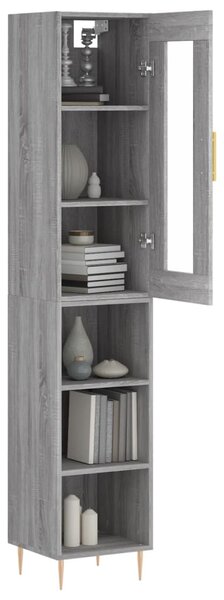 Skříň highboard šedá sonoma 34,5 x 34 x 180 cm kompozitní dřevo 3199359