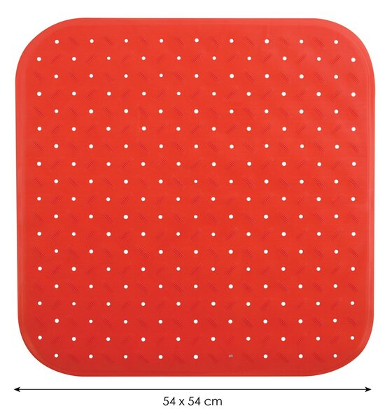 MSV protiskluzová podložka do sprchy CLASS Premium, červená, SBS kaučuk, 54 x 54 cm