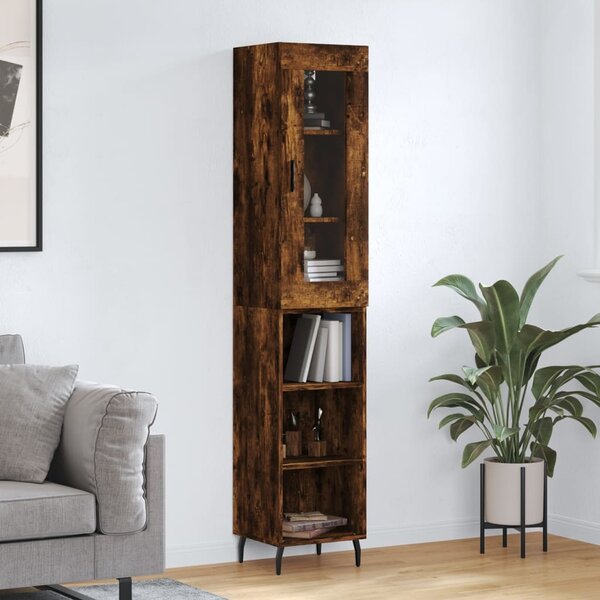 Skříň highboard kouřový dub 34,5 x 34 x 180 cm kompozitní dřevo 3199382
