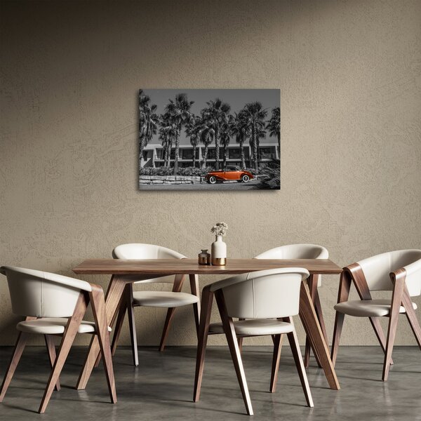 Obraz - Retro červené auto (70x50 cm)