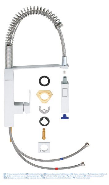 GROHE Eurocube - Páková dřezová baterie, DN 15, Chrom 31395000