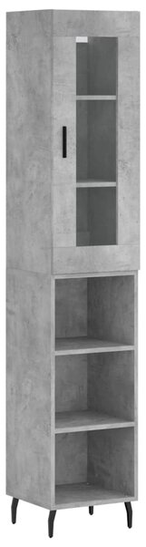 Skříň highboard betonově šedá 34,5x34x180 cm kompozitní dřevo 3199381