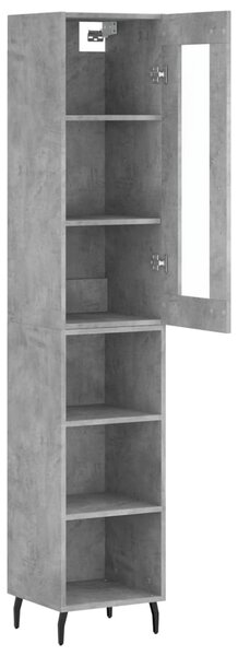 Skříň highboard betonově šedá 34,5x34x180 cm kompozitní dřevo 3199381