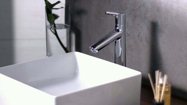 Hansgrohe Talis S Páková umyvadlová baterie 190 s odtokovou soupravou s táhlem, chrom 72031000