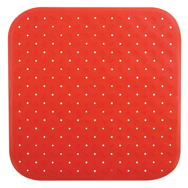 MSV protiskluzová podložka do sprchy CLASS Premium, červená, SBS kaučuk, 54 x 54 cm