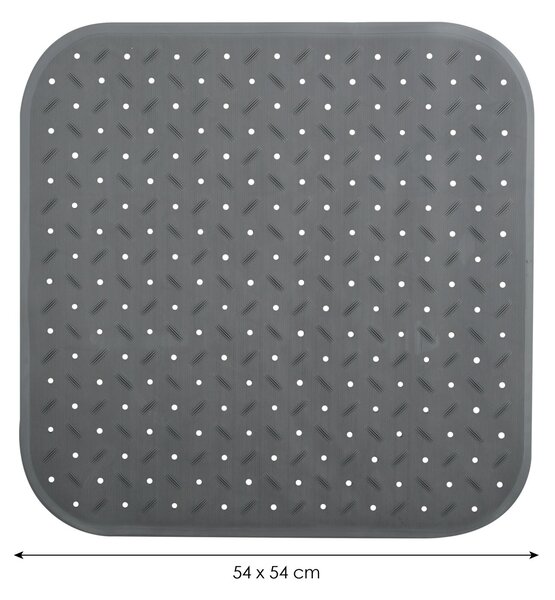MSV protiskluzová podložka do sprchy CLASS Premium, šedá, SBS kaučuk, 54 x 54 cm