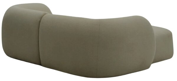 Kave Home Zelená rohová pohovka Martina 230 cm, levá