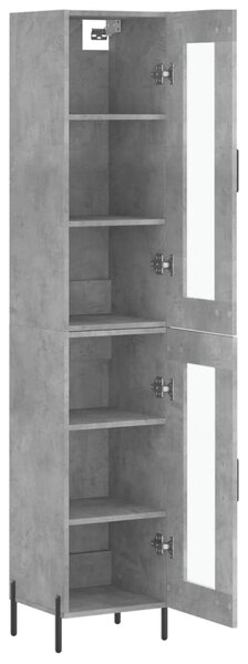 Skříň highboard betonově šedá 34,5x34x180 cm kompozitní dřevo 3199437