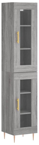 Skříň highboard šedá sonoma 34,5 x 34 x 180 cm kompozitní dřevo 3199423