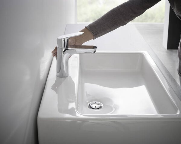 Hansgrohe Focus Páková umyvadlová baterie 100 CoolStart s odtokovou soupravou s táhlem, chrom 31621000