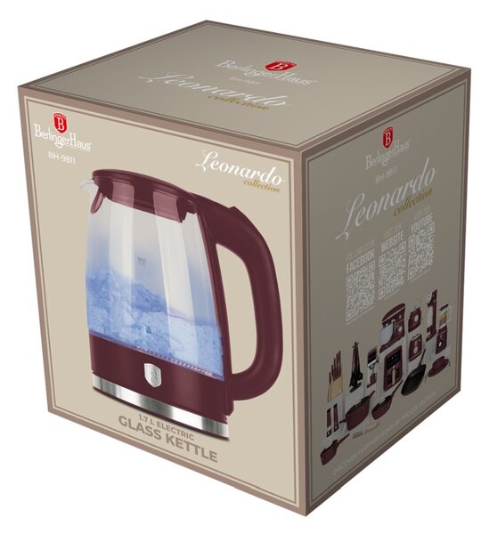 Rychlovarná konvice skleněná 1,7 L Leonardo Collection