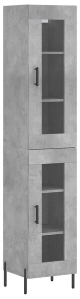 Skříň highboard betonově šedá 34,5x34x180 cm kompozitní dřevo 3199437
