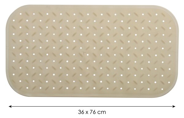 MSV protiskluzová podložka do vany CLASS Premium, béžová, SBS kaučuk, 36 x 76 cm