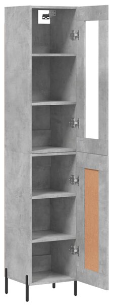 Skříň highboard betonově šedá 34,5x34x180 cm kompozitní dřevo 3199501
