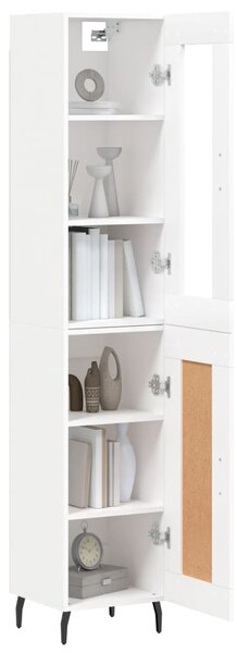Skříň highboard bílá 34,5 x 34 x 180 cm kompozitní dřevo 3199505