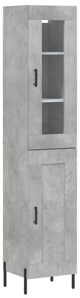 Skříň highboard betonově šedá 34,5x34x180 cm kompozitní dřevo 3199501