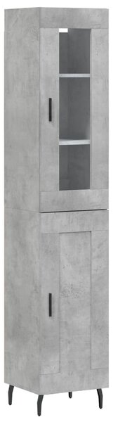 Skříň highboard betonově šedá 34,5x34x180 cm kompozitní dřevo 3199509