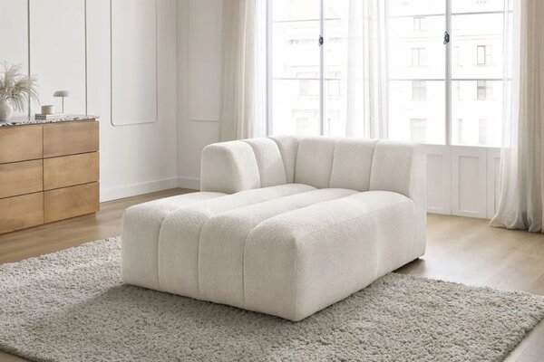 Bobochic Paris Bílá bouclé lenoška Annecy 170 cm, levá
