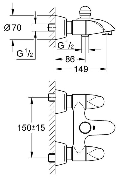 GROHE Aria - Umyvadlová baterie, DN 15, Chrom 25081000