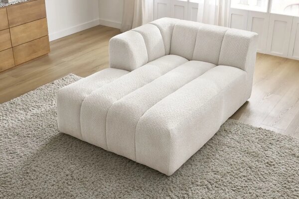Bobochic Paris Bílá bouclé lenoška Annecy 170 cm, levá