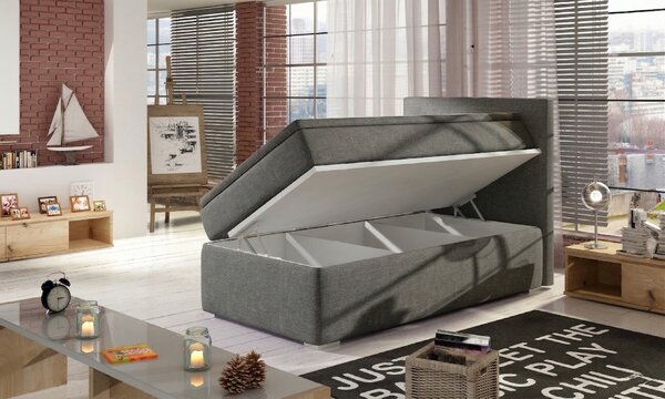 Eltap Čalouněná postel Rocco s úložným prostorem 90x200cm Materiál a barva potahu: Sawana 05 - šedá, Rozměr: 90x200