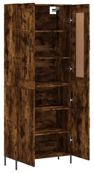 Skříň highboard kouřový dub 69,5 x 34 x 180 cm kompozitní dřevo 3199566