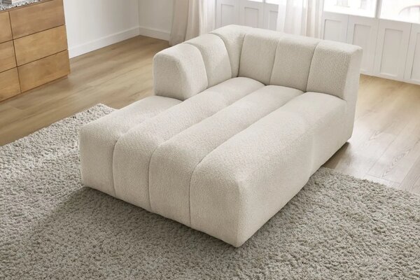 Bobochic Paris Béžová bouclé lenoška Annecy 170 cm, levá