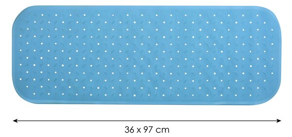 MSV protiskluzová podložka do vany CLASS Premium, nebesky modrá, SBS kaučuk, 36 x 97 cm