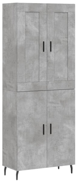 Skříň highboard betonově šedá 69,5x34x180 cm kompozitní dřevo 3199573