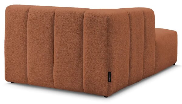 Bobochic Paris Terakotově oranžová bouclé lenoška Annecy 170 cm, levá