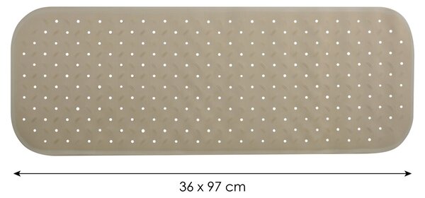 MSV protiskluzová podložka do vany CLASS Premium, béžová, SBS kaučuk, 36 x 97 cm