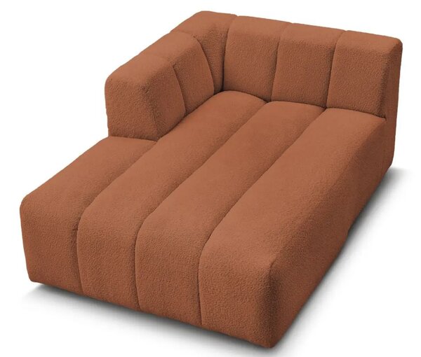 Bobochic Paris Terakotově oranžová bouclé lenoška Annecy 170 cm, levá