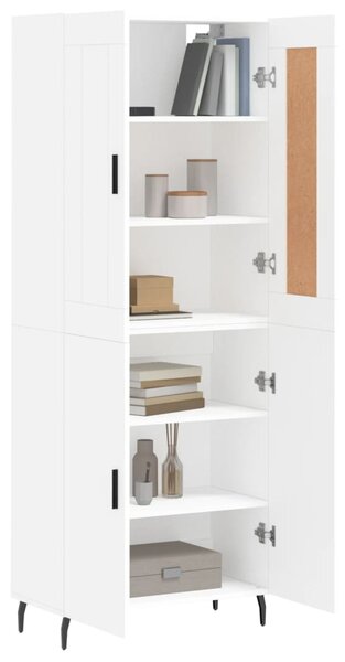 Skříň highboard bílá 69,5 x 34 x 180 cm kompozitní dřevo 3199569