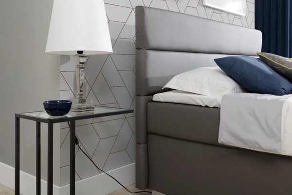 Postel Boxspring Amadeus 200x180, béžová (látka - bao 14)