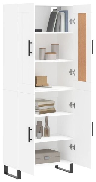 Skříň highboard bílá 69,5 x 34 x 180 cm kompozitní dřevo 3199577