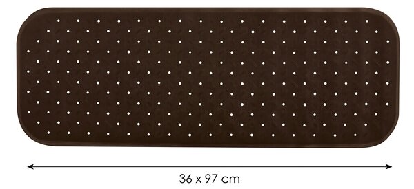 MSV protiskluzová podložka do vany CLASS Premium, hnědá, SBS kaučuk, 36 x 97 cm