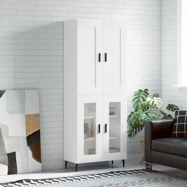 Skříň highboard bílá 69,5 x 34 x 180 cm kompozitní dřevo 3199633