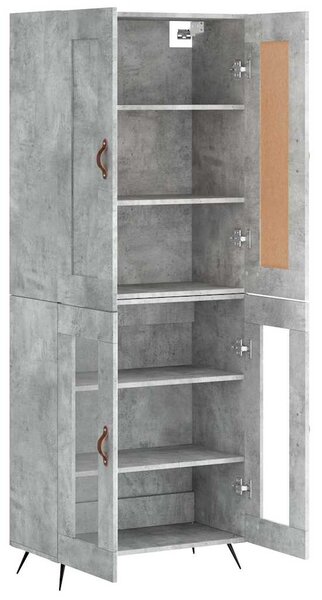 Skříň highboard betonově šedá 69,5x34x180 cm kompozitní dřevo 3199597