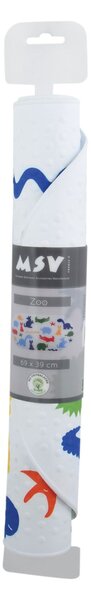 MSV dětská protiskluzová podložka ZOO, barevná, PVC, 69 x 39 cm